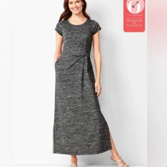 NWT The Oprah Magazine Collection for Talbots Heather Gray Maxi Dress Size XL - Picture 1 of 13